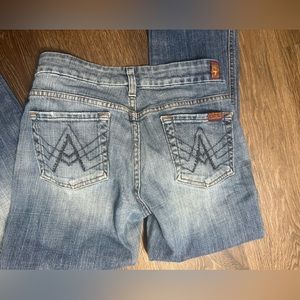 COPY - Seven A pocket studded jeans black whine stones on back pocket size 26